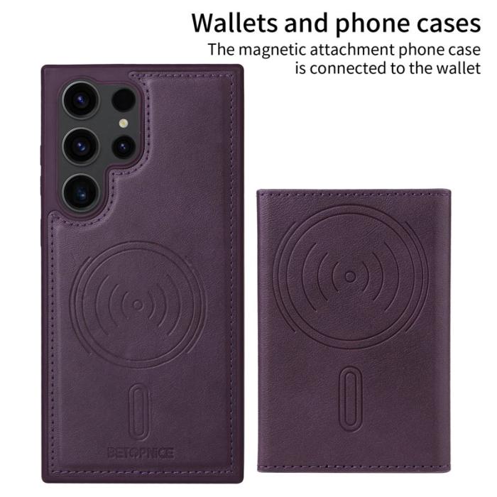 BETOPNICE - BETOPNICE Samsung Galaxy S23 Ultra Fodral Äkta läder - Lila