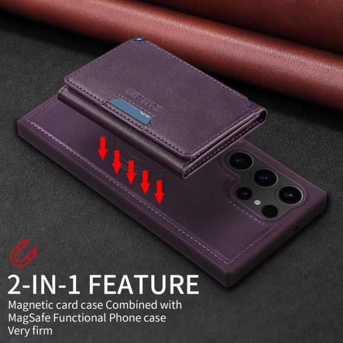 BETOPNICE - BETOPNICE Samsung Galaxy S23 Ultra Fodral Äkta läder - Lila