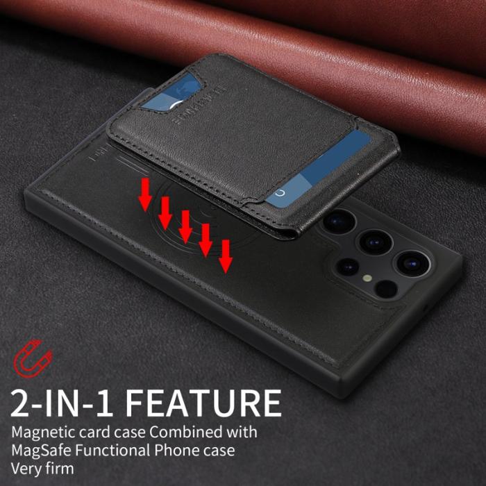 BETOPNICE - BETOPNICE Samsung Galaxy S23 Ultra Fodral Äkta läder - Svart