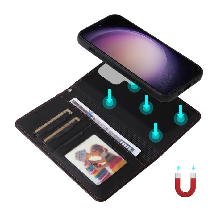 BETOPNICE - BETOPNICE Samsung Galaxy S23 Ultra Fodral - PU Läder - Svart