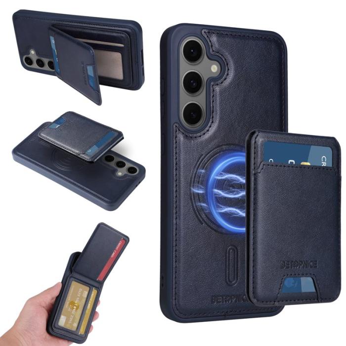 BETOPNICE - BETOPNICE Samsung Galaxy S24 FE Fodral Äkta läder - Blå