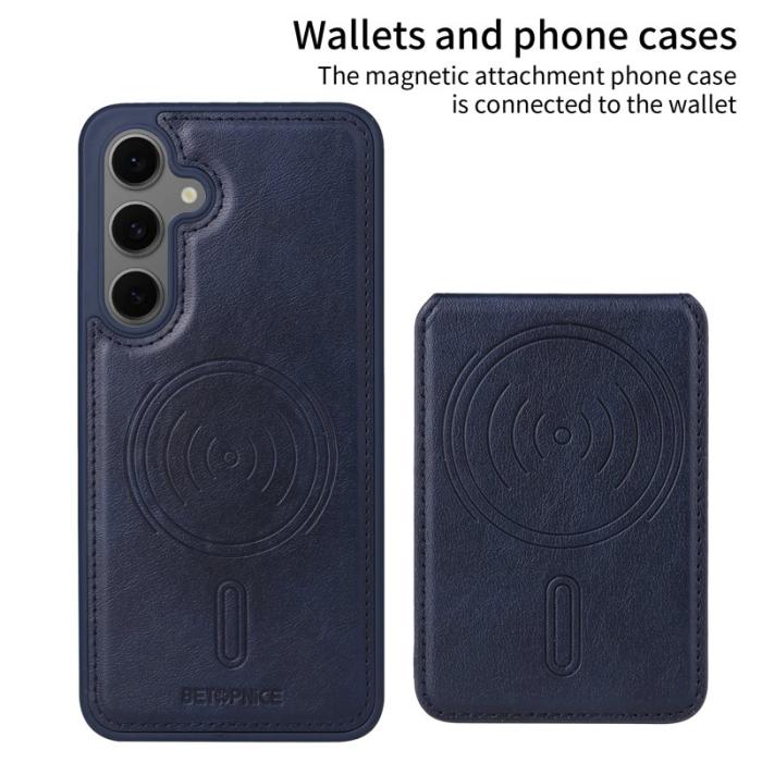 BETOPNICE - BETOPNICE Samsung Galaxy S24 FE Fodral Äkta läder - Blå