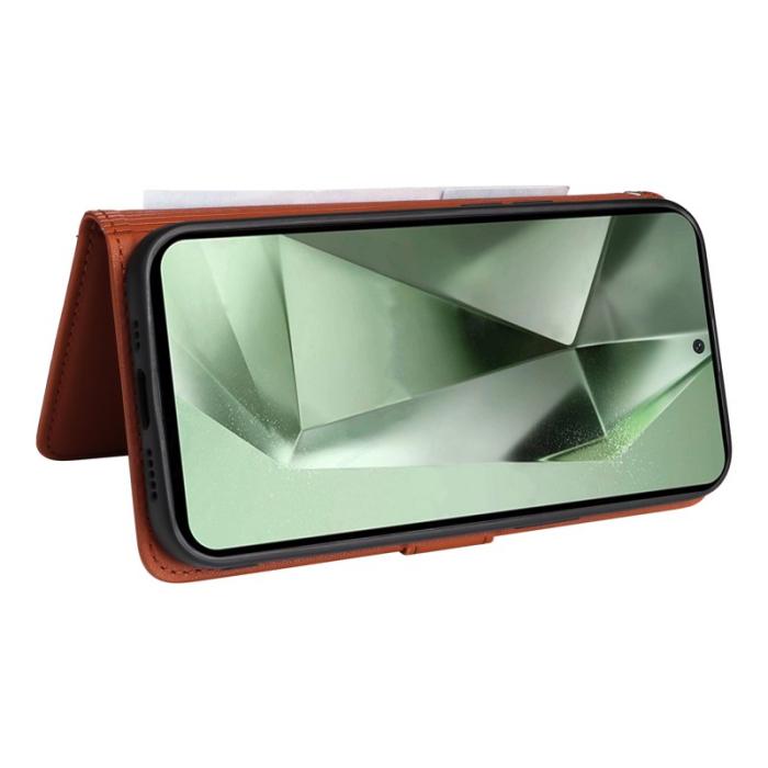 BETOPNICE - BETOPNICE Samsung Galaxy S24 FE Fodral Äkta läder - Brun