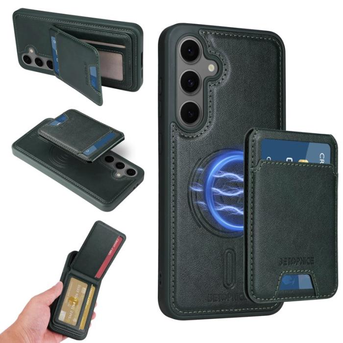 BETOPNICE - BETOPNICE Samsung Galaxy S24 FE Fodral Äkta läder - Grön