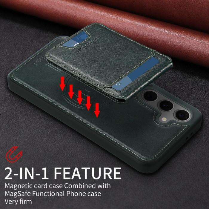 BETOPNICE - BETOPNICE Samsung Galaxy S24 FE Fodral Äkta läder - Grön