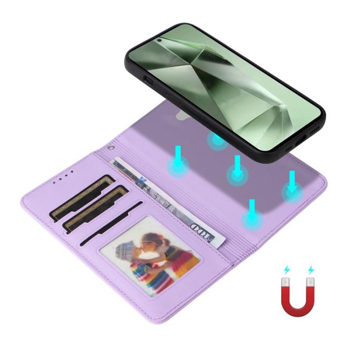 BETOPNICE - BETOPNICE Samsung Galaxy S24 FE Fodral Äkta läder - Lila