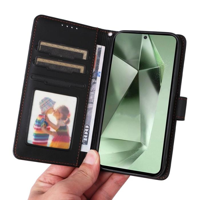 BETOPNICE - BETOPNICE Samsung Galaxy S24 FE Fodral - Äkta läder - Svart