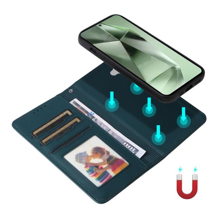 BETOPNICE - BETOPNICE Samsung Galaxy S24 FE Fodral - PU Läder - Blå