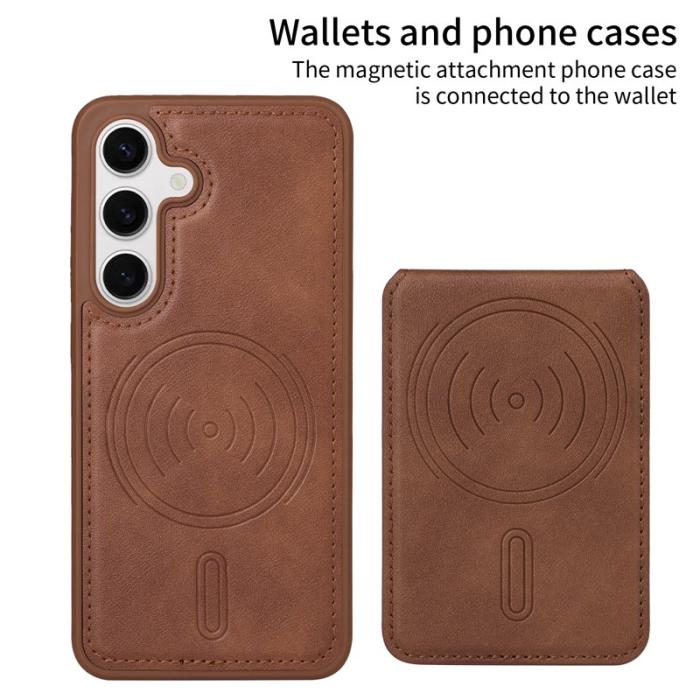 BETOPNICE - BETOPNICE Samsung Galaxy S24 Fodral Äkta läder - Brun