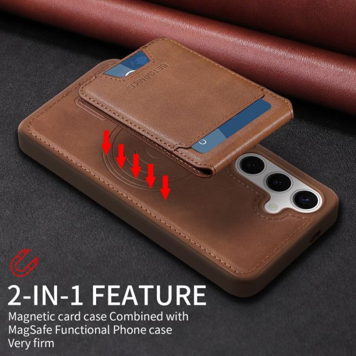 BETOPNICE - BETOPNICE Samsung Galaxy S24 Fodral Äkta läder - Brun