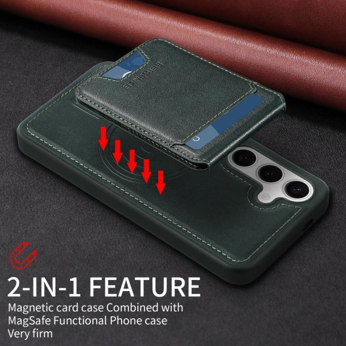 BETOPNICE - BETOPNICE Samsung Galaxy S24 Fodral Äkta läder - Grön