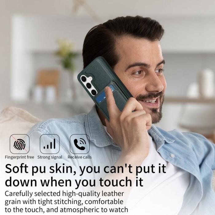 BETOPNICE - BETOPNICE Samsung Galaxy S24 Fodral Äkta läder - Grön