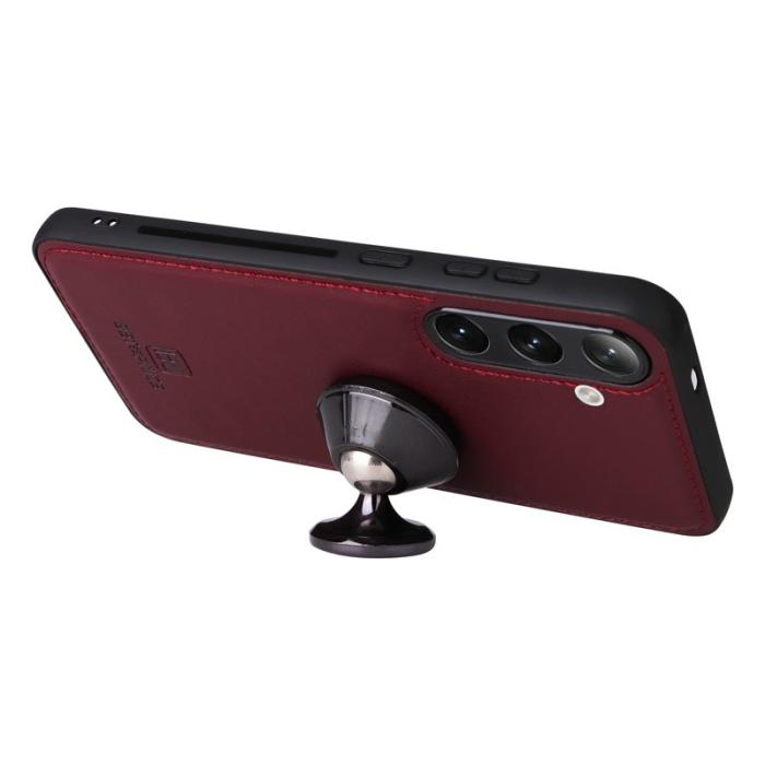 BETOPNICE - BETOPNICE Samsung Galaxy S24+ Fodral - Detachable PU Läder - Vinröd