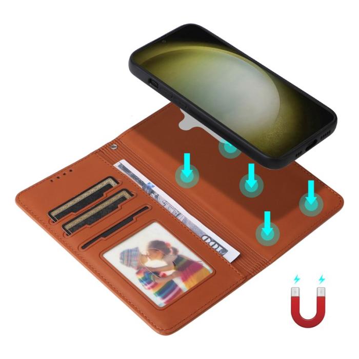 BETOPNICE - BETOPNICE Samsung Galaxy S24+ Fodral - Detachable PU Leather - Brun