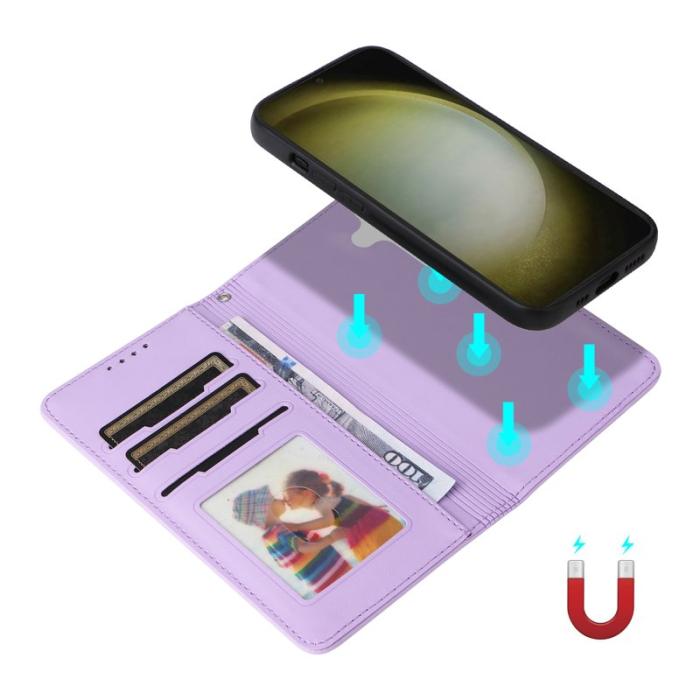 BETOPNICE - BETOPNICE Samsung Galaxy S24+ Fodral - Detachable PU Leather - Lila