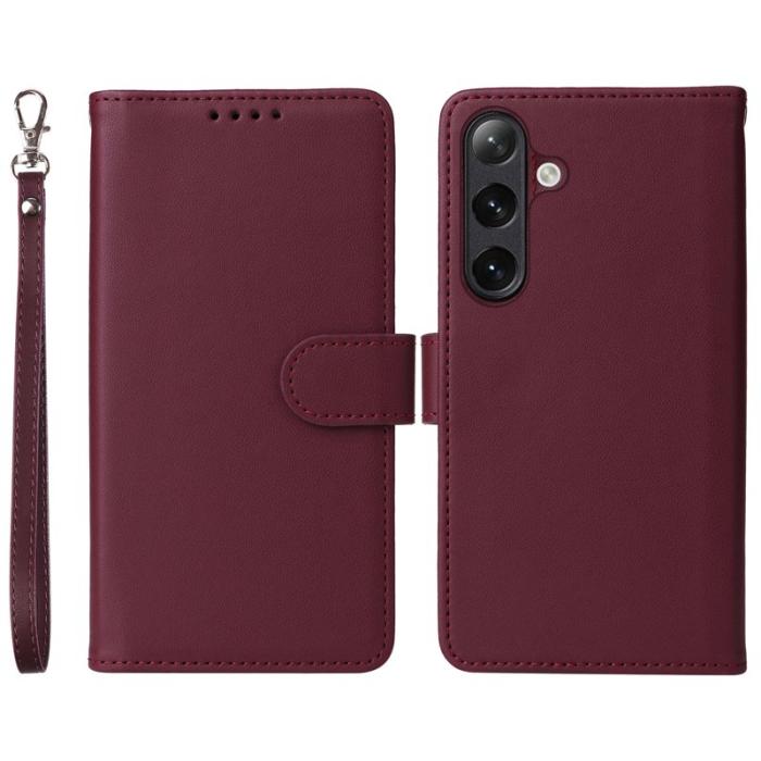 BETOPNICE - BETOPNICE Samsung Galaxy S24 Fodral - Detachable PU Leather - Vinröd