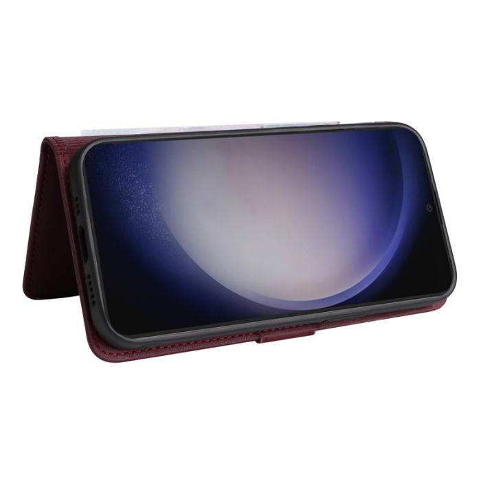 BETOPNICE - BETOPNICE Samsung Galaxy S24 Fodral - Detachable PU Leather - Vinröd