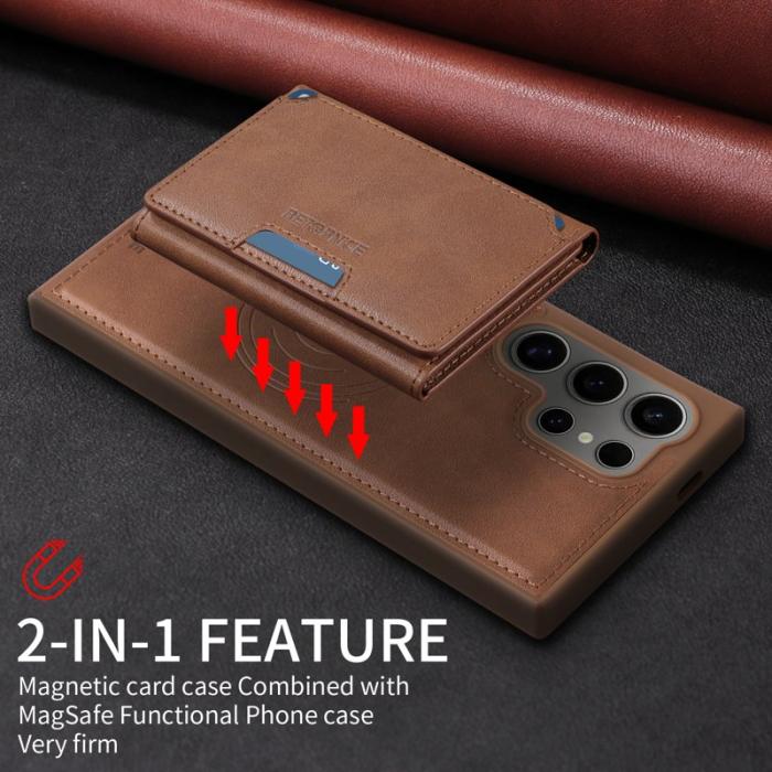 BETOPNICE - BETOPNICE Samsung Galaxy S24 Ultra Fodral - Äkta läder - Brun