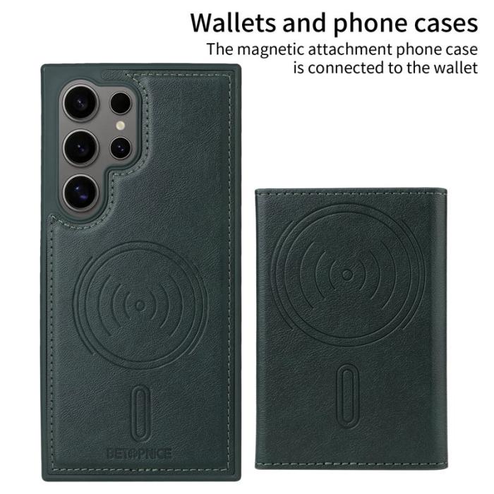 BETOPNICE - BETOPNICE Samsung Galaxy S24 Ultra Fodral Äkta läder - Grön