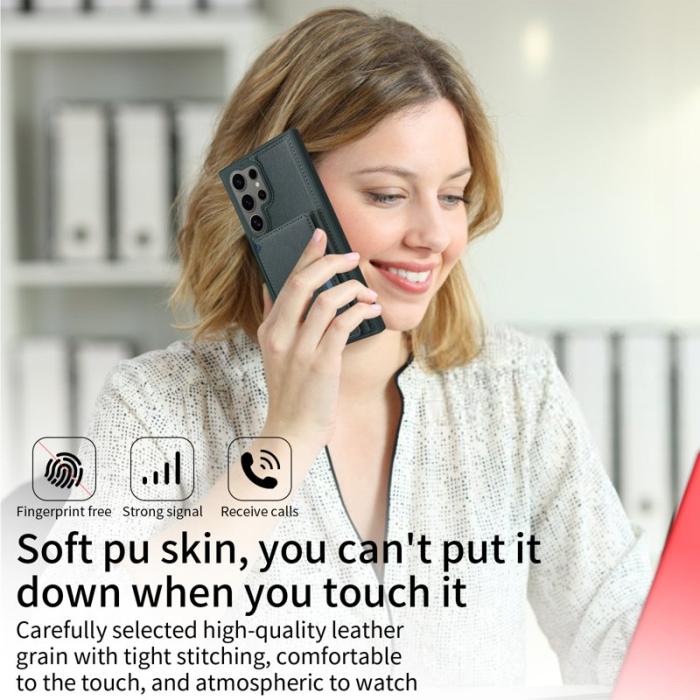 BETOPNICE - BETOPNICE Samsung Galaxy S24 Ultra Fodral Äkta läder - Grön