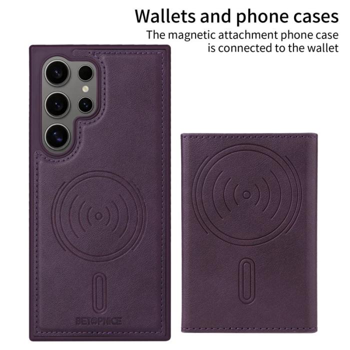 BETOPNICE - BETOPNICE Samsung Galaxy S24 Ultra Fodral - Äkta läder - Lila