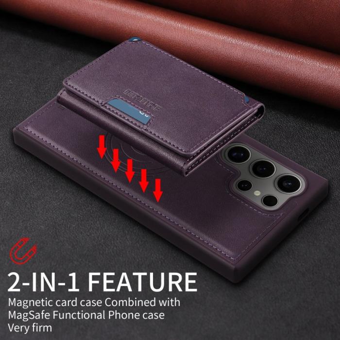 BETOPNICE - BETOPNICE Samsung Galaxy S24 Ultra Fodral - Äkta läder - Lila