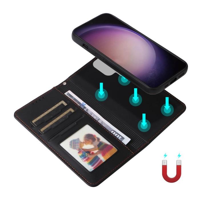 BETOPNICE - BETOPNICE Samsung Galaxy S24 Ultra Fodral - PU Läder - Svart