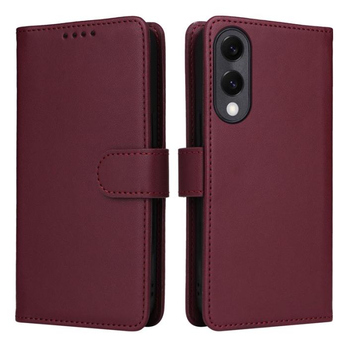 BETOPNICE - BETOPNICE Samsung Galaxy S25 Edge Fodral - Detachable PU Leather - Röd