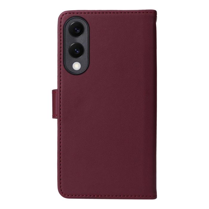 BETOPNICE - BETOPNICE Samsung Galaxy S25 Edge Fodral - Detachable PU Leather - Röd
