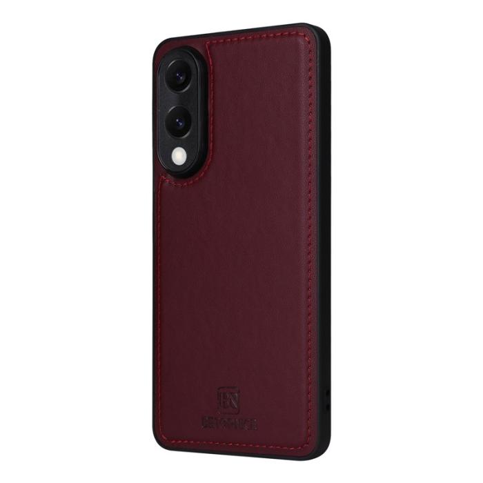 BETOPNICE - BETOPNICE Samsung Galaxy S25 Edge Fodral - Detachable PU Leather - Röd