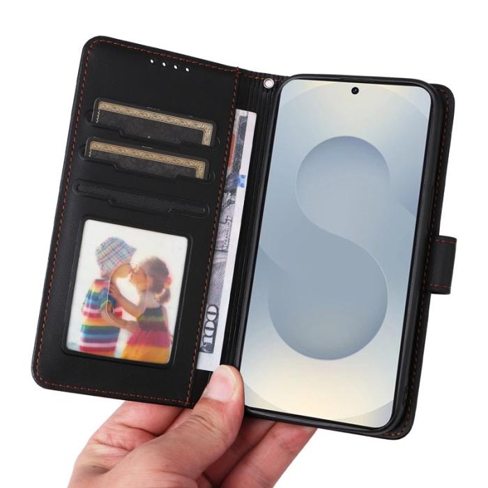 BETOPNICE - BETOPNICE Samsung Galaxy S25 Edge Fodral - PU Läder - Svart