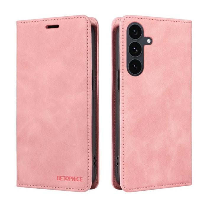 BETOPNICE - BETOPNICE Samsung Galaxy S25 FE Fodral Äkta läder - Rosa