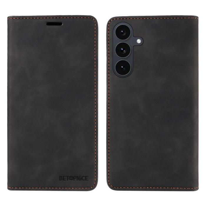 BETOPNICE - BETOPNICE Samsung Galaxy S25 FE Fodral Äkta läder - Svart