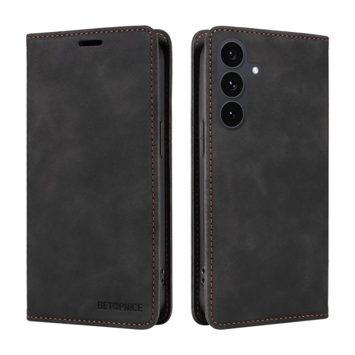 BETOPNICE - BETOPNICE Samsung Galaxy S25 FE Fodral Äkta läder - Svart