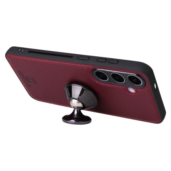 BETOPNICE - BETOPNICE Samsung Galaxy S25+ Fodral - Äkta läder - Vinröd