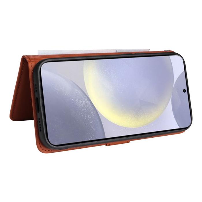 BETOPNICE - BETOPNICE Samsung Galaxy S25+ Fodral - Detachable PU Läder - Brun