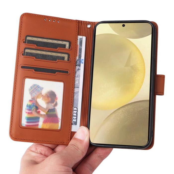 BETOPNICE - BETOPNICE Samsung Galaxy S25 Fodral - Detachable PU Leather - Brun