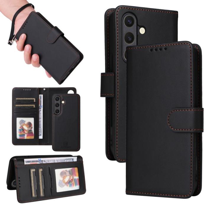 BETOPNICE - BETOPNICE Samsung Galaxy S25 Fodral - Detachable PU Leather - Svart