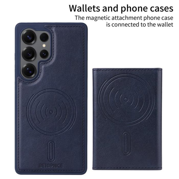 BETOPNICE - BETOPNICE Samsung Galaxy S25 Ultra Fodral Äkta läder - Blå