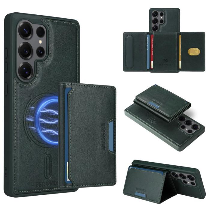 BETOPNICE - BETOPNICE Samsung Galaxy S25 Ultra Fodral Äkta läder - Grön