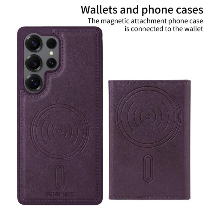 BETOPNICE - BETOPNICE Samsung Galaxy S25 Ultra Fodral Äkta läder - Lila