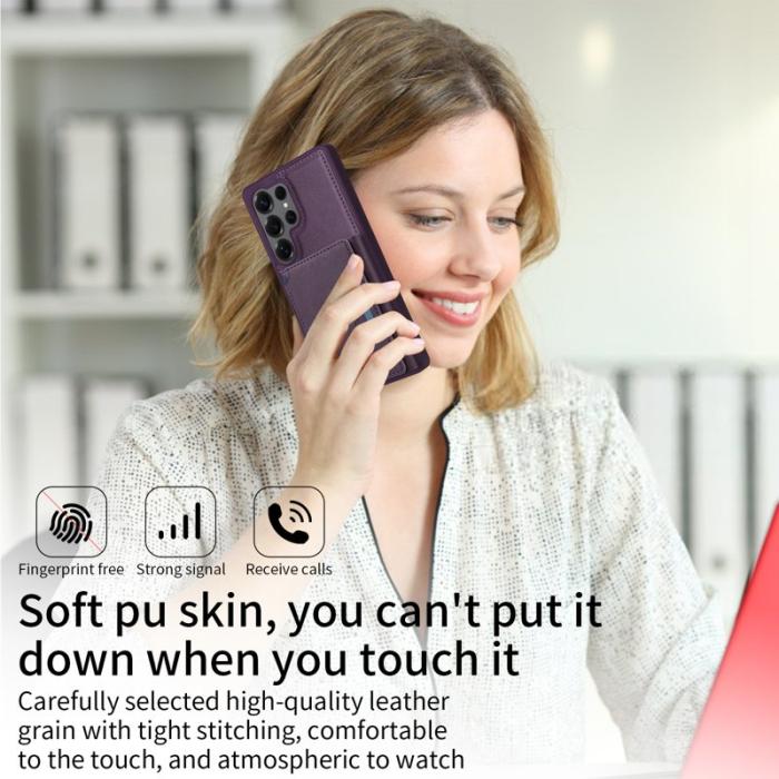 BETOPNICE - BETOPNICE Samsung Galaxy S25 Ultra Fodral Äkta läder - Lila