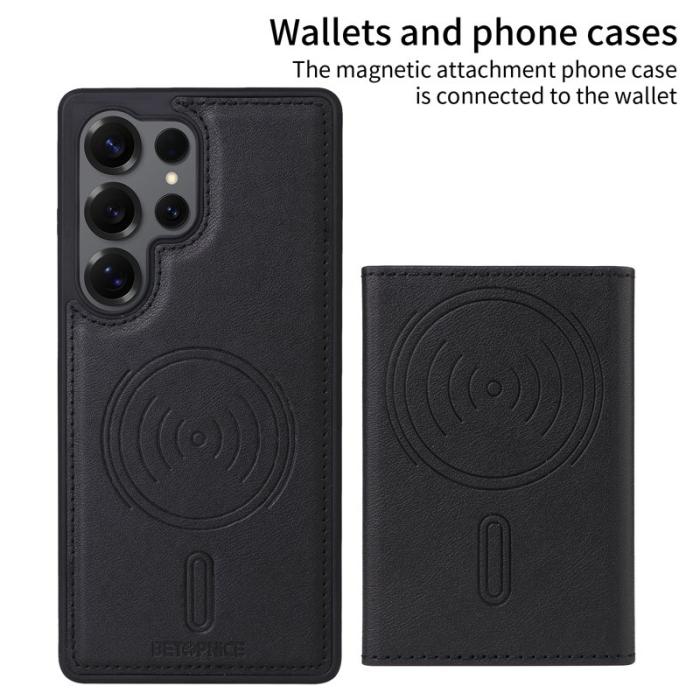 BETOPNICE - BETOPNICE Samsung Galaxy S25 Ultra Fodral Äkta läder - Svart