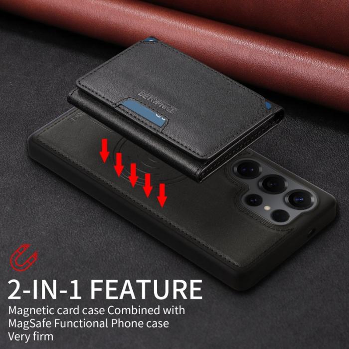 BETOPNICE - BETOPNICE Samsung Galaxy S25 Ultra Fodral Äkta läder - Svart