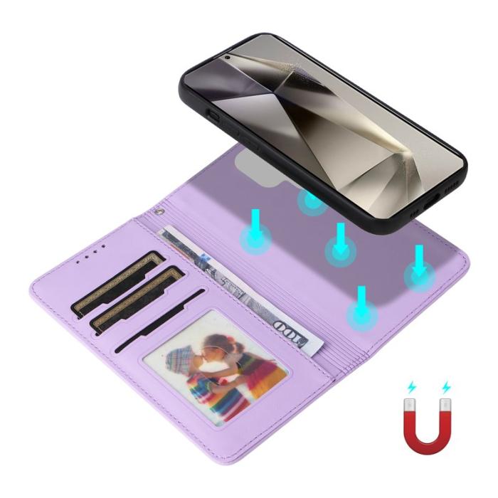 BETOPNICE - BETOPNICE Samsung Galaxy S25 Ultra Fodral - PU Läder - Lila