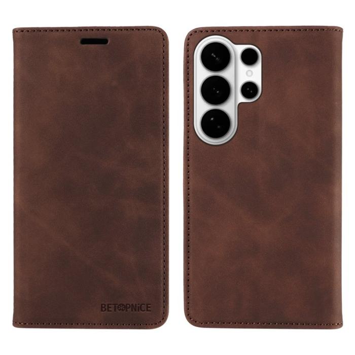 BETOPNICE - BETOPNICE Samsung Galaxy S26 Ultra Fodral Äkta läder - Brun