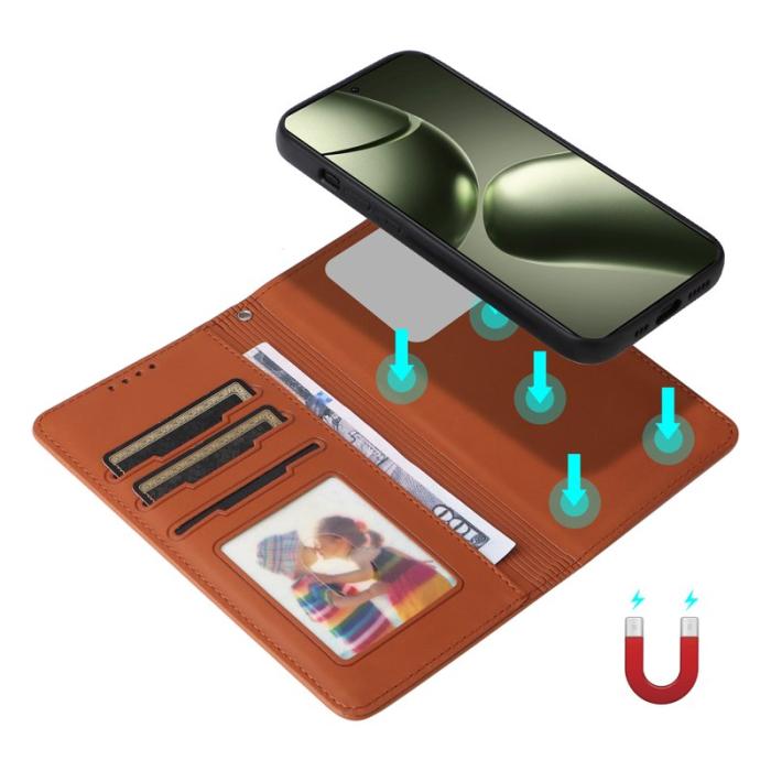 BETOPNICE - BETOPNICE Xiaomi 14T Fodral - Avtagbart PU Läder - Brun