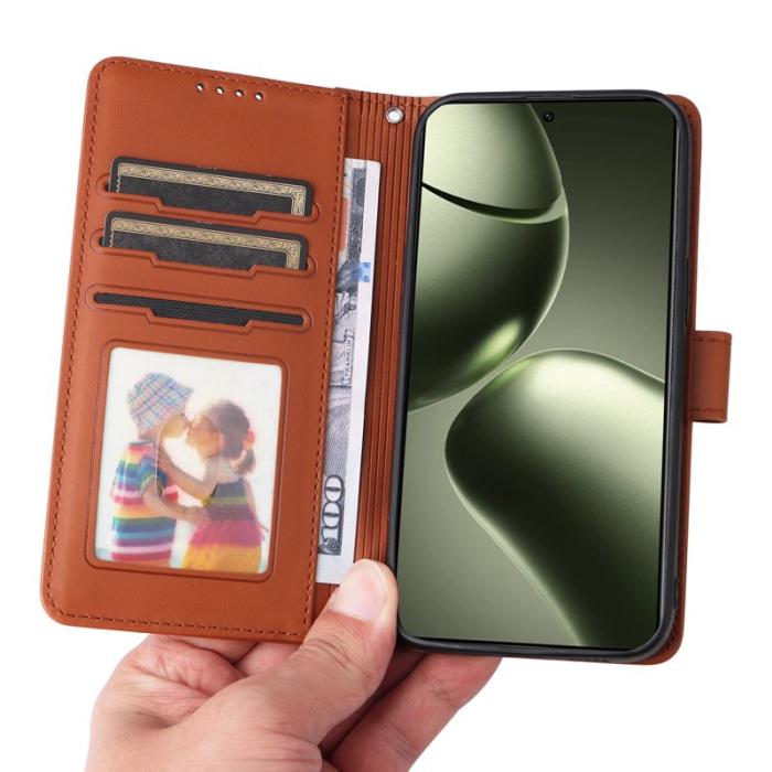 BETOPNICE - BETOPNICE Xiaomi 14T Fodral - Avtagbart PU Läder - Brun