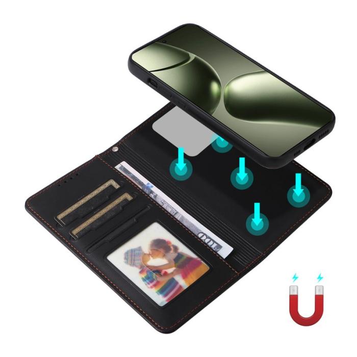 BETOPNICE - BETOPNICE Xiaomi 14T Fodral - Avtagbart PU Läder - Svart