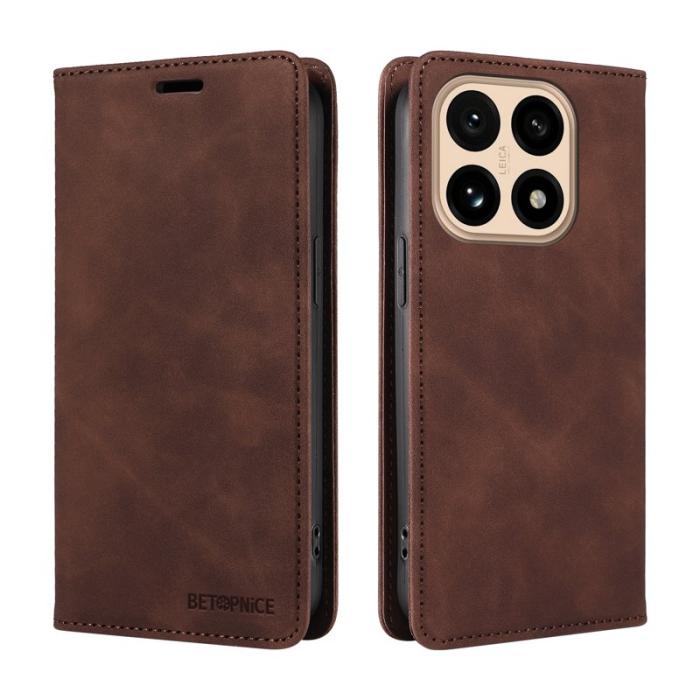 BETOPNICE - BETOPNICE Xiaomi 15T Fodral Äkta läder - Brun - RFID Blocking